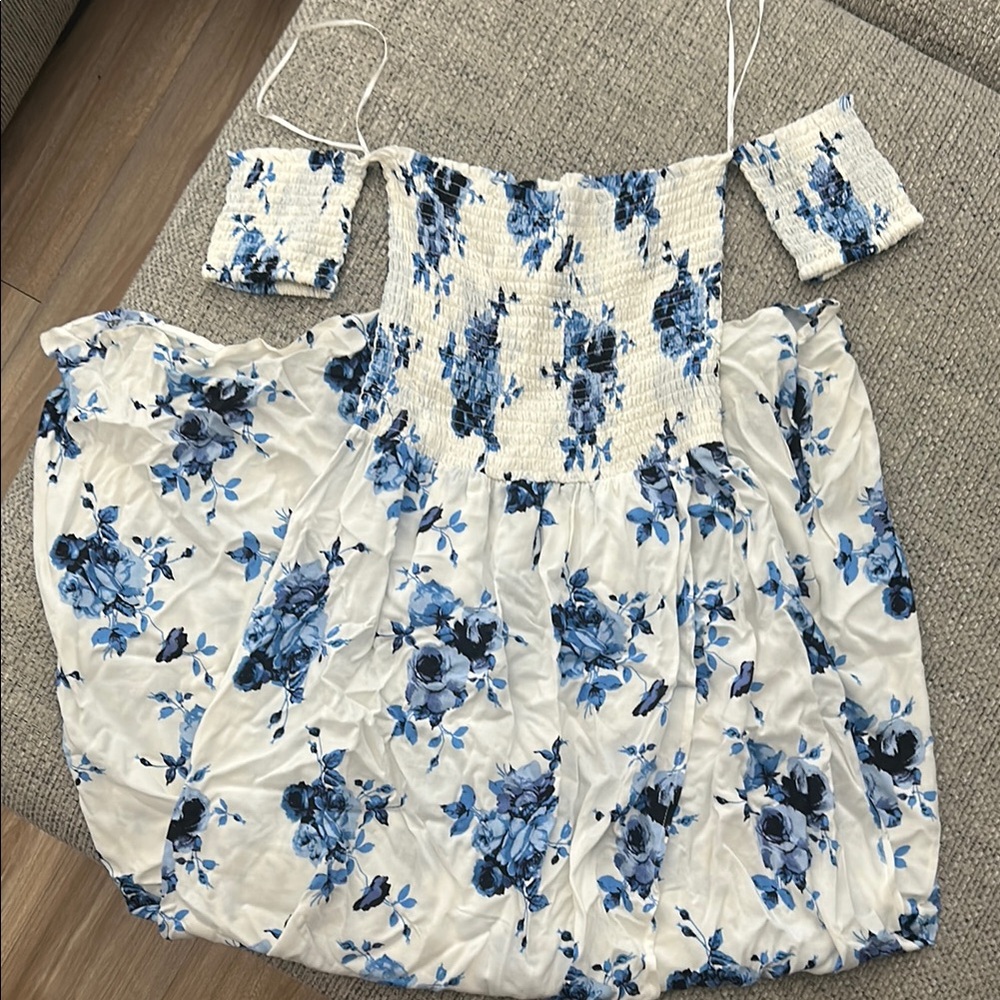 Altar'd State Blue Floral Maxi Dress